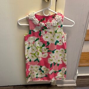 Lilly Pulitzer Pink and White Floral Kids Dress